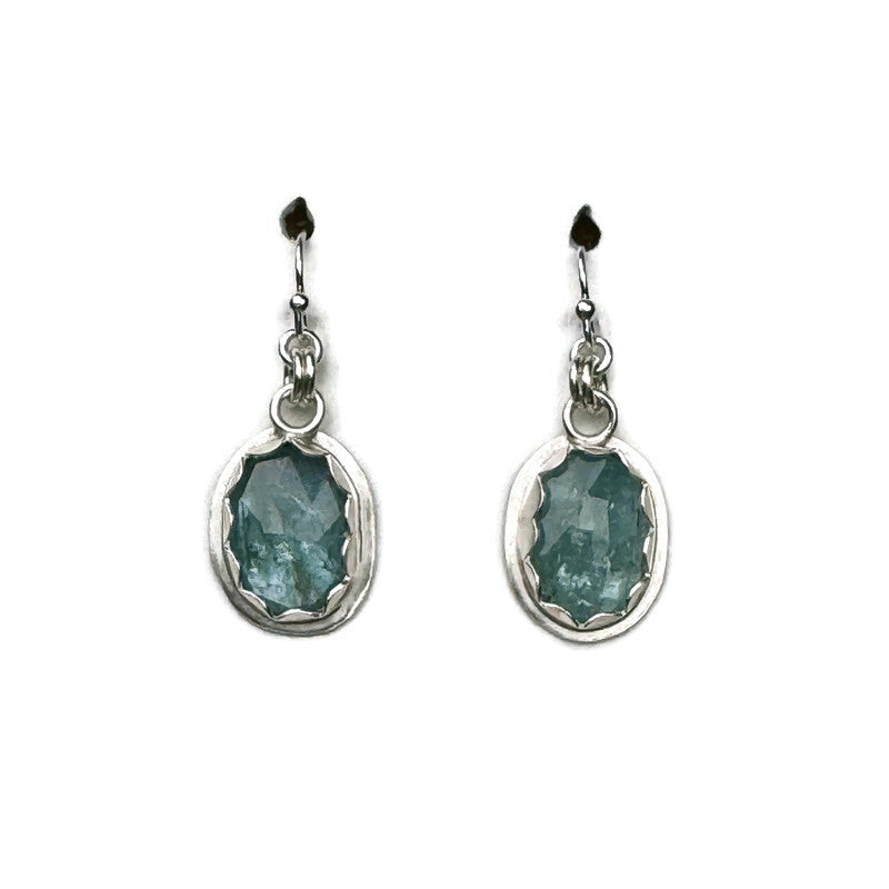 Ocean Kyanite Bezel Set Earrings