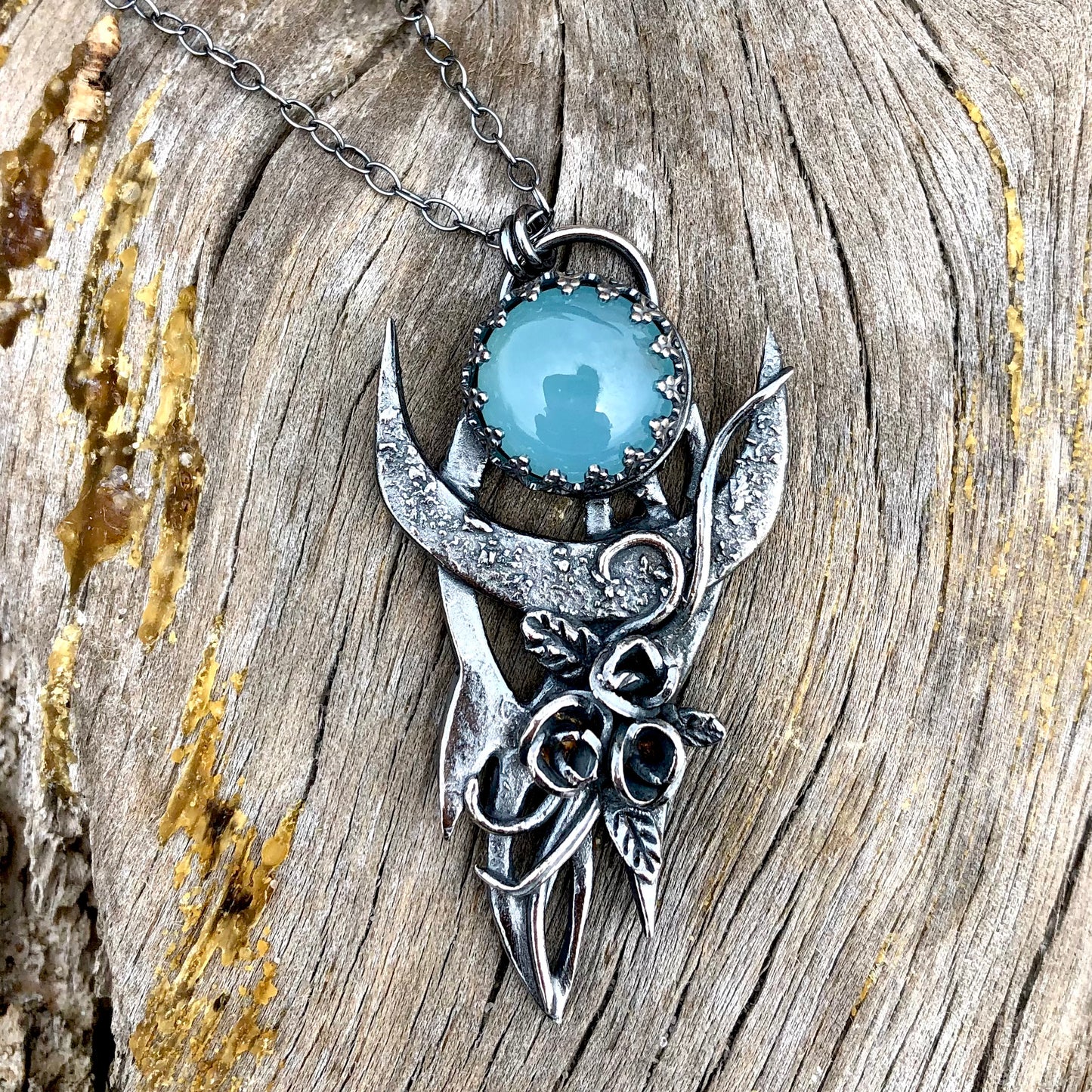 Blue Chalcedony Moonlight Garden Necklace
