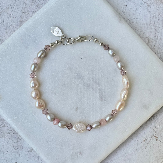 Pink Pearl Single Bracelet