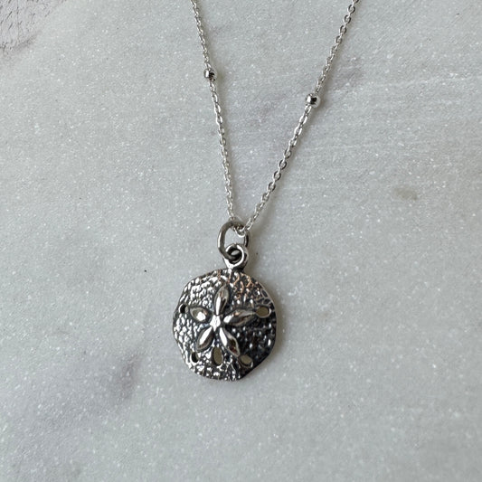 Silver Sand Dollar Necklace