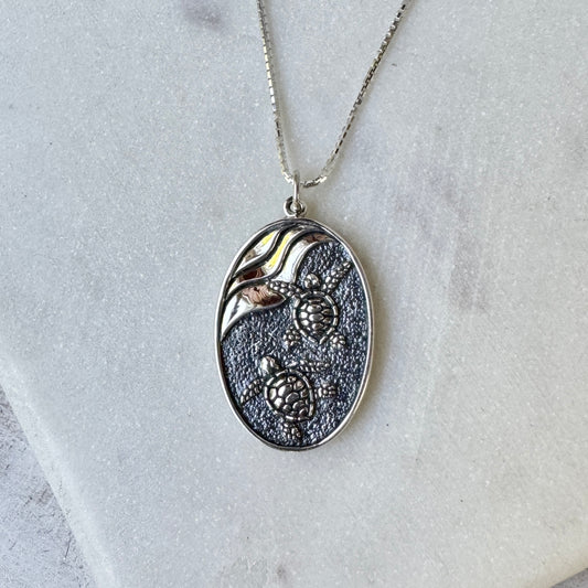 Sea Turtle Shore Line Necklace