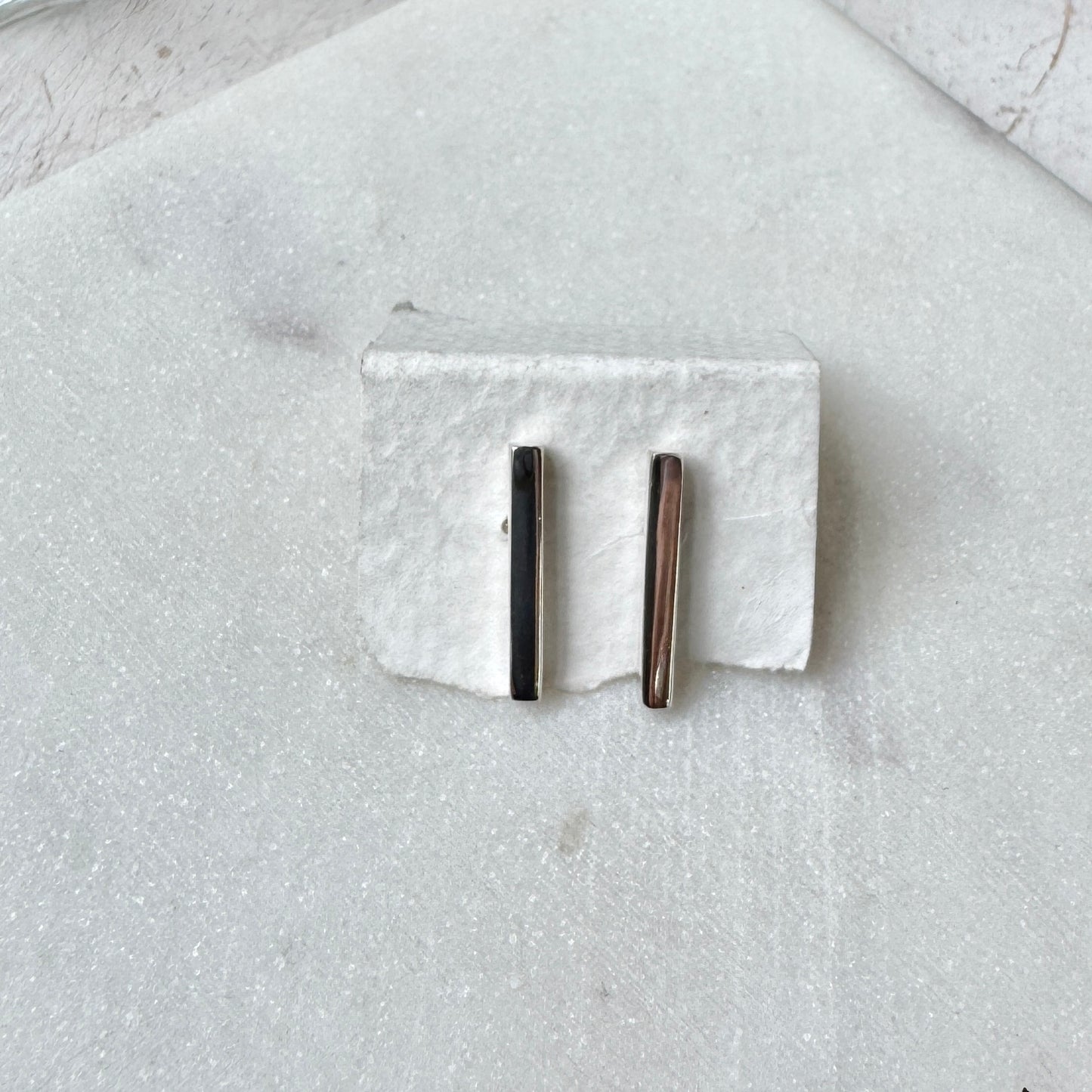 Silver Bar Post Earrings