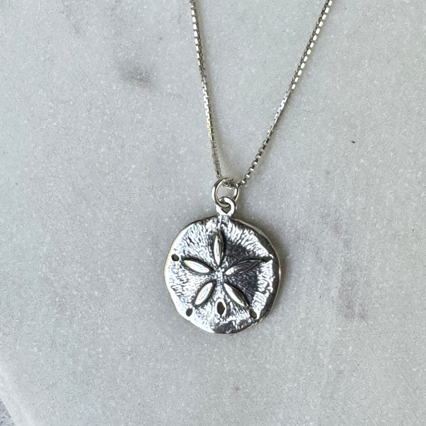 Silver Sand Dollar Necklace