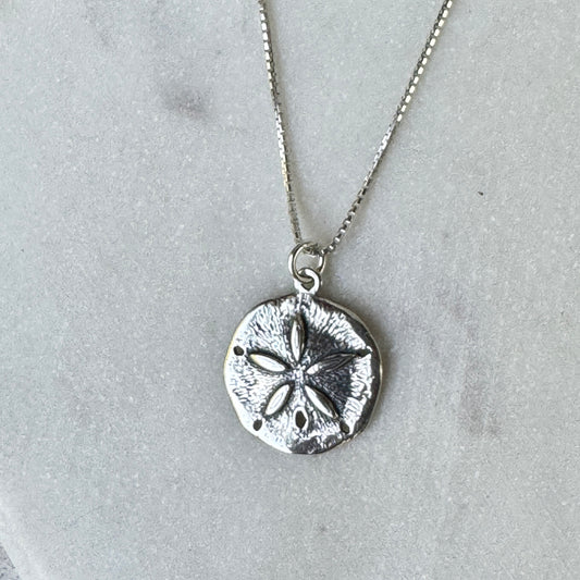 Silver Sand Dollar Necklace