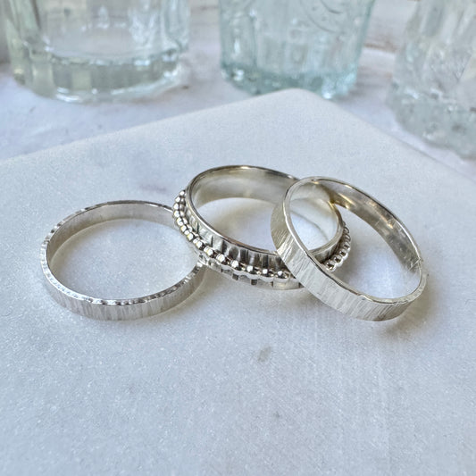 Silver Stacking Spinner Ring