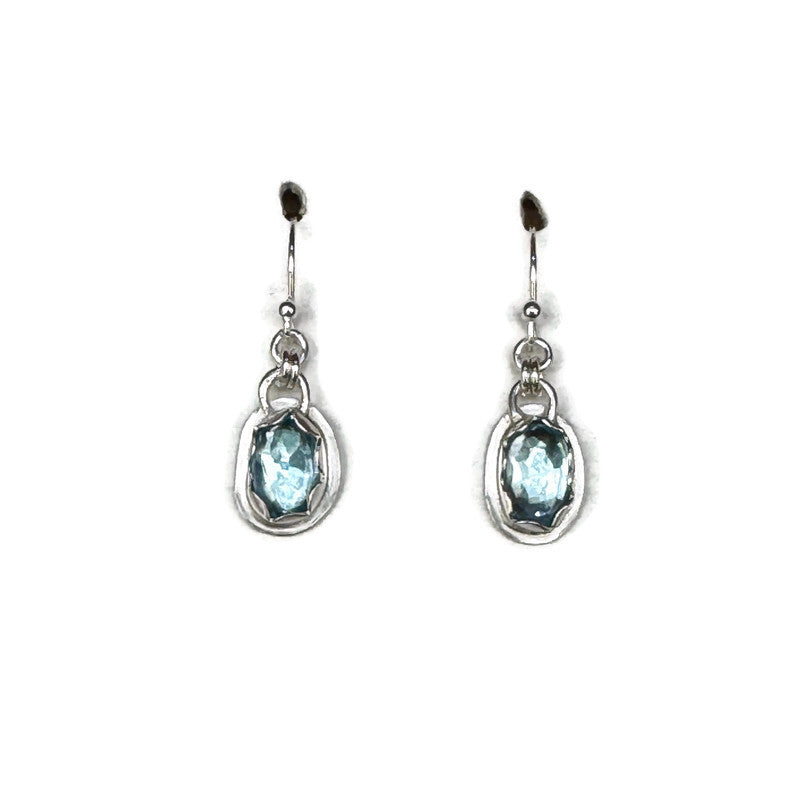 Swiss Blue Topaz Gemstone Everyday Earrings