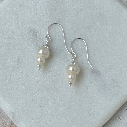 Triple Pearl Earring