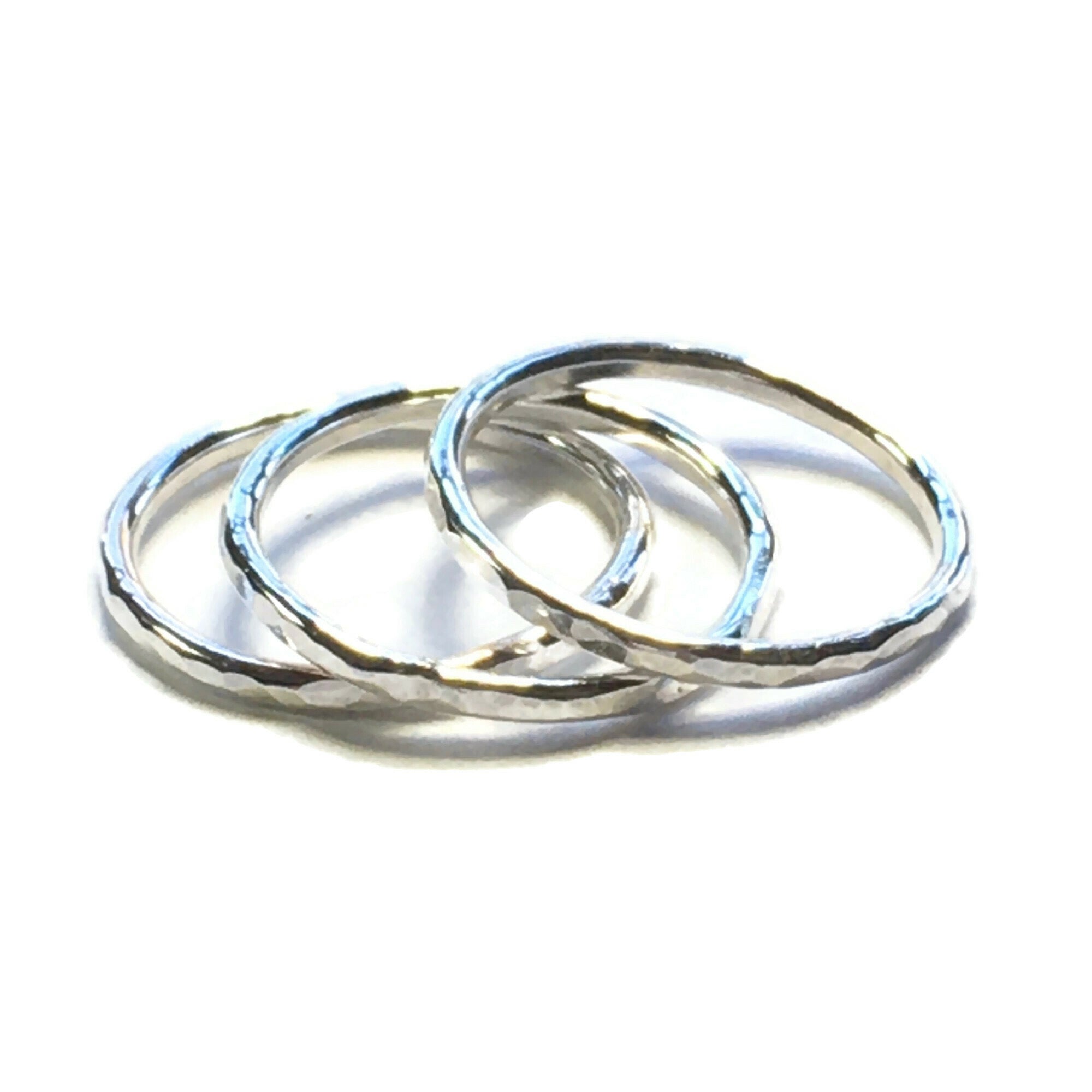 Sterling Silver Textured Stacking Ring – SS Magpie